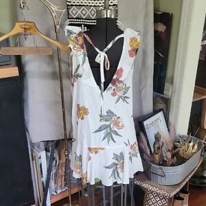 FP Great Summer White Floral Mini Dress M